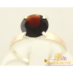Серебряное кольцо с гранатом и золотом 365гр